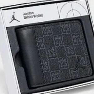 Jordan Monogram Bifold Wallet- Black